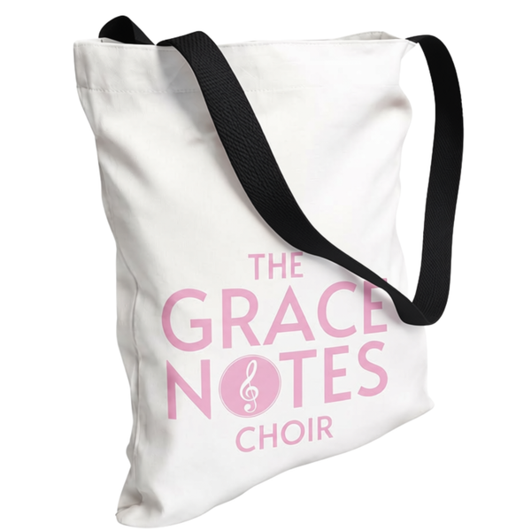 Soft Canvas Tote - Black Straps & Pink Logo
