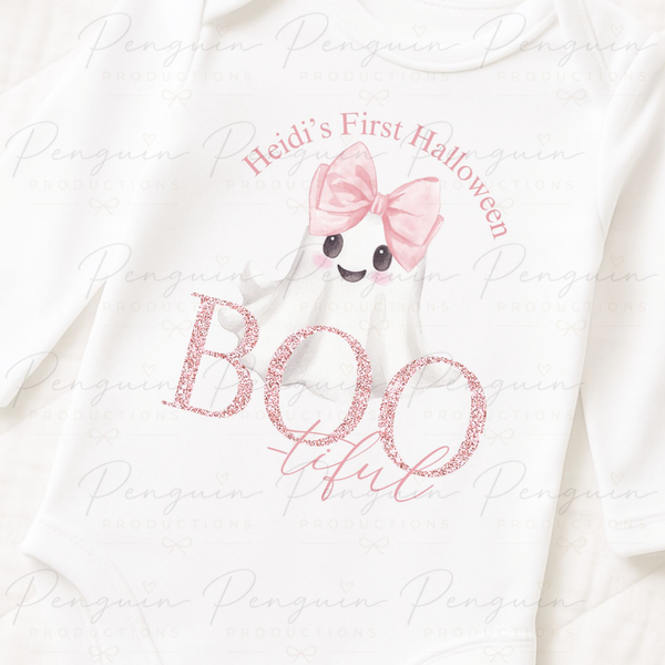 Baby’s First Halloween Romper – Boo-tiful Ghost
