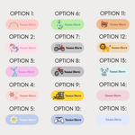 Iron-On Personalised Name Labels – Set of 33