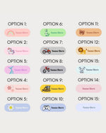 Iron-On Personalised Name Labels – Set of 33