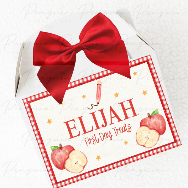 First Day of School Treat Box – Apple Design