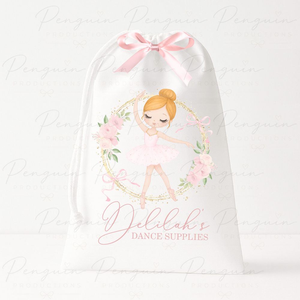 Ballerina Dance Drawstring Bag