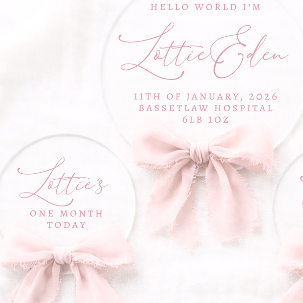 Personalised Baby Milestone Disc Set - Hello World